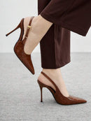 Sapato Scarpin Elegante Bico Fino Bruna