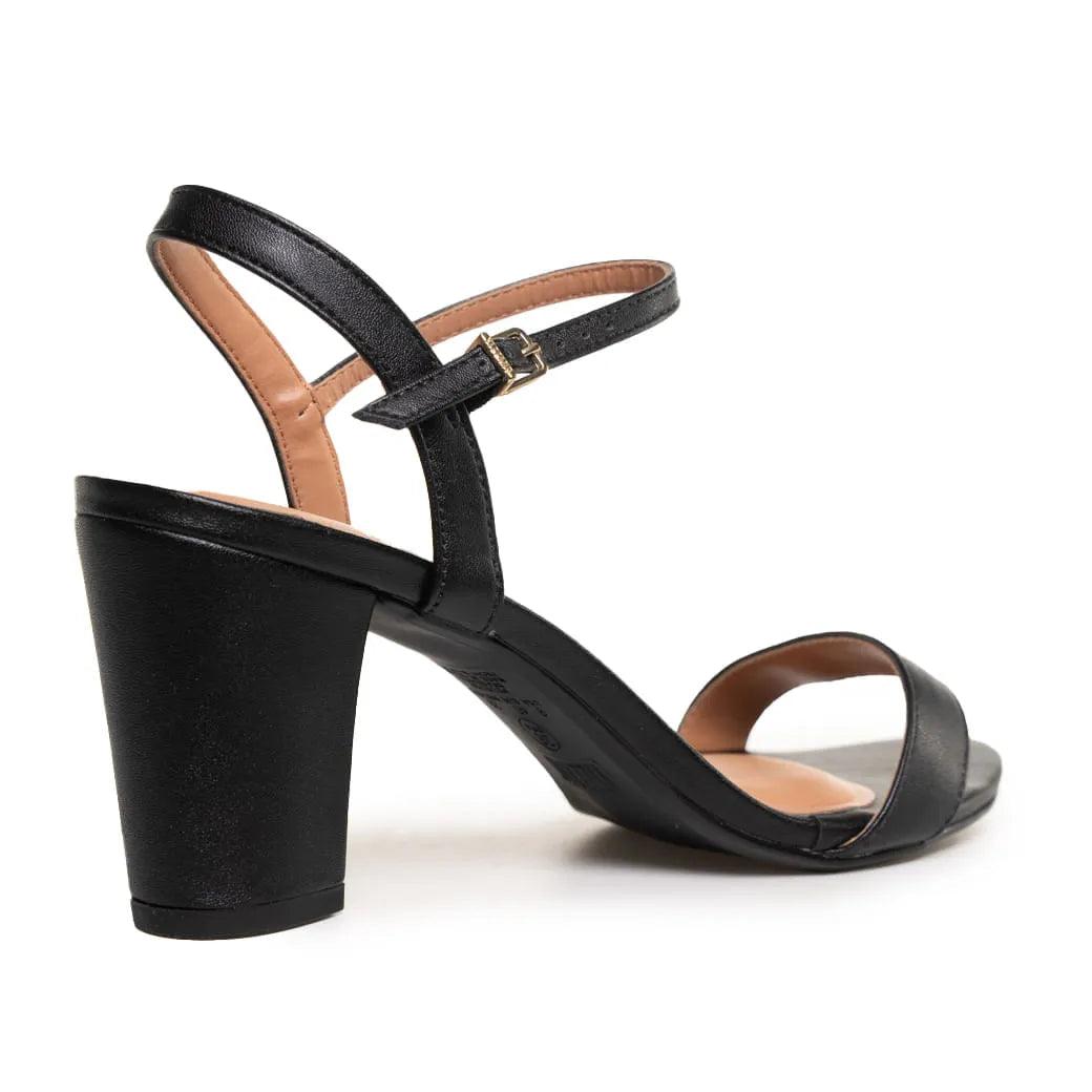 Sandália Feminina Social Salto Bloco Camila Preta
