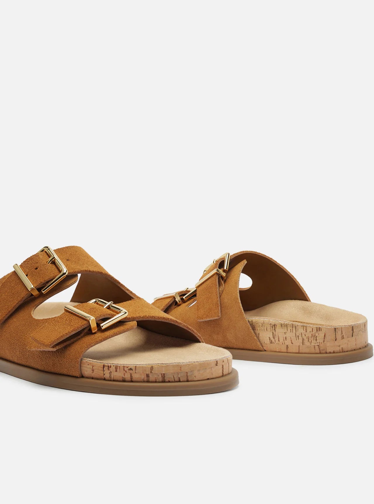 Papete Teresa em Camurça Caramelo