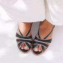 Sandália Salto Baixo Kássia com Tiras