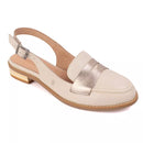 Mule Laura Mule -  Off White e Champagne