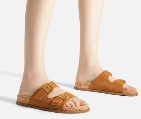 Papete Teresa em Camurça Caramelo