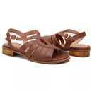 Sandália Patrícia Rasteira com Sola em Madeira