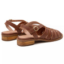 Sandália Patrícia Rasteira com Sola em Madeira
